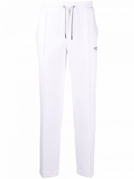 Pantalones de chándal con cordones Emporio Armani blanco