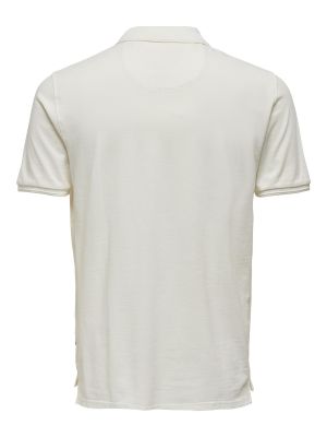 Polo marškinėliai Only & Sons balta