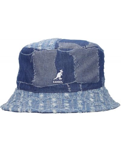 Памучна шапка Kangol синьо