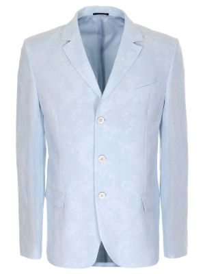 Классический пиджак с вышивкой Ermanno Scervino голубой