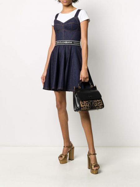 Mini vestido bootcut Dolce & Gabbana azul