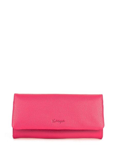Шкіряний гаманець Karya рожевий