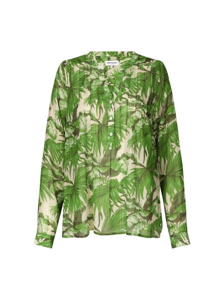 Bluzka plisowana Lollys Laundry zielona