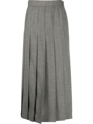 Vlněné plisovaná sukně s vysokým pasem Thom Browne