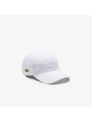 Biała czapka Lacoste