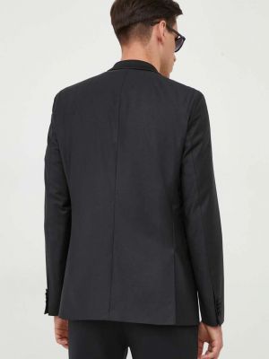 Vlněná bunda Karl Lagerfeld černá