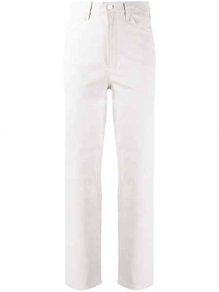 Pantalones de cintura alta J Brand blanco