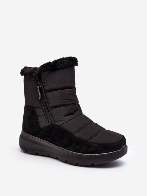 Кожа зимни обувки за сняг Kesi черно