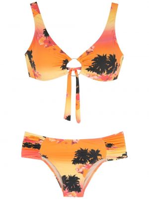 Bikini con estampado Amir Slama naranja