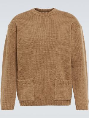 Sweter wełniany Auralee beżowy