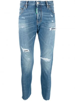 Nødlidende stretch jeans Dsquared2 blå