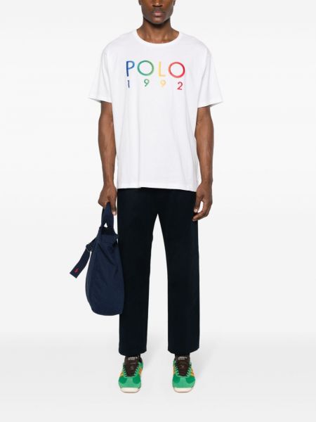 Kokvilnas polo krekls ar izšuvumiem Polo Ralph Lauren balts