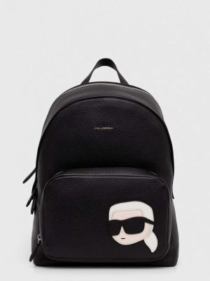 Plecak skórzany Karl Lagerfeld czarny