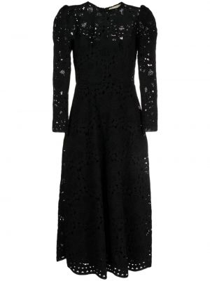 Krajkové midi šaty Elie Saab černé
