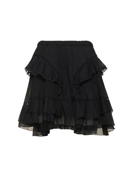 Falda de algodón Marant Etoile negro