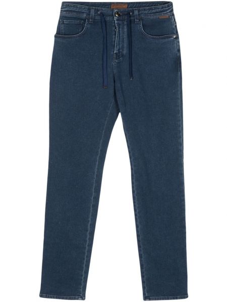 Proste jeansy Corneliani niebieskie