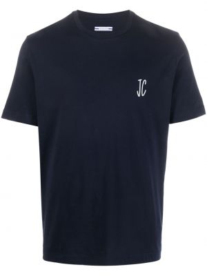 Βαμβακερή μπλούζα με σχέδιο Jacob Cohën μπλε