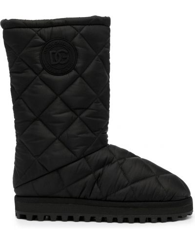 Prošívané sněžné boty Dolce & Gabbana černé