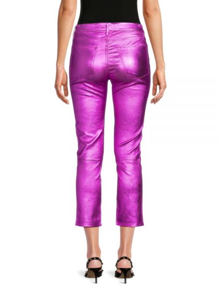 Прямые брюки Frame фиолетовые