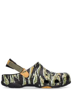 Sandales à imprimé à imprimé camouflage Crocs noir
