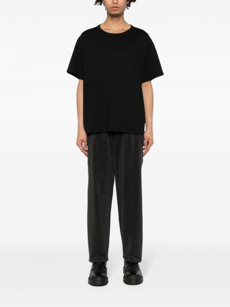 Kokvilnas t-krekls džersija Yohji Yamamoto melns