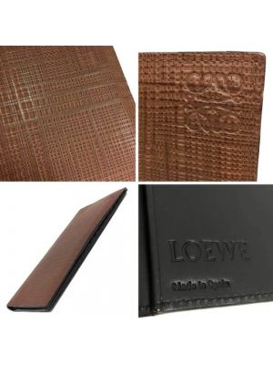 Cartera de cuero Loewe Pre-owned marrón