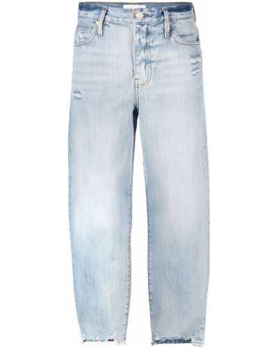 Straight leg jeans a vita alta Frame blu