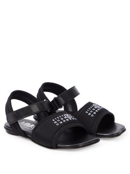 Lær sandaler for jenter Mm6 Maison Margiela Kids svart