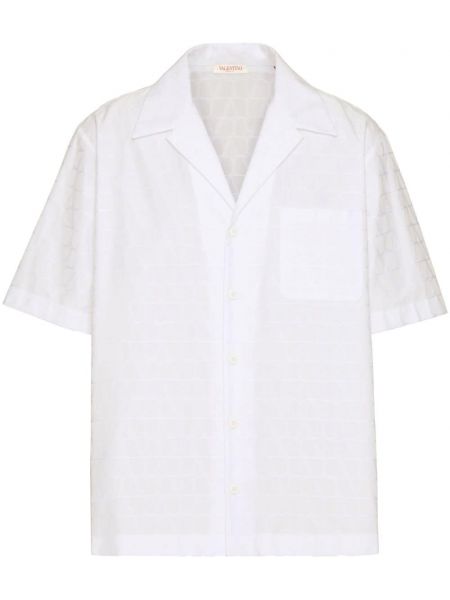 Bavlněná košile Valentino Garavani bílá