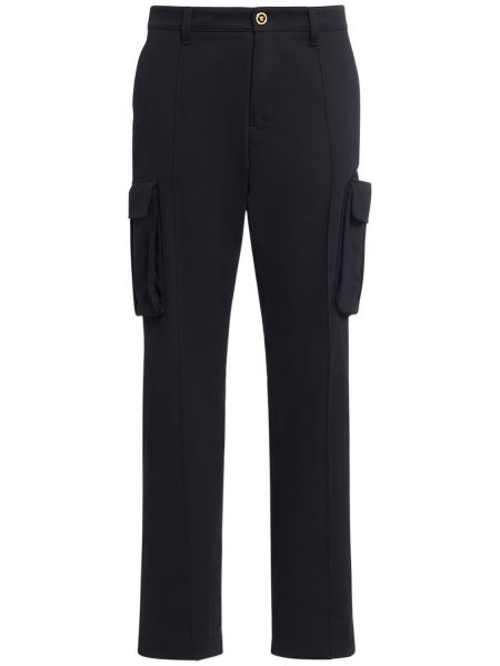 Pantalones cargo de algodón Versace negro