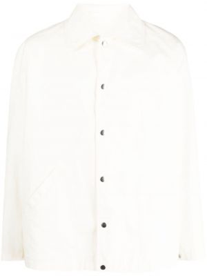 Bavlnená košeľa s potlačou Jil Sander biela