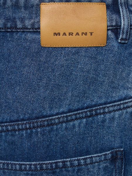 Jeans en coton en lyocell large Marant noir