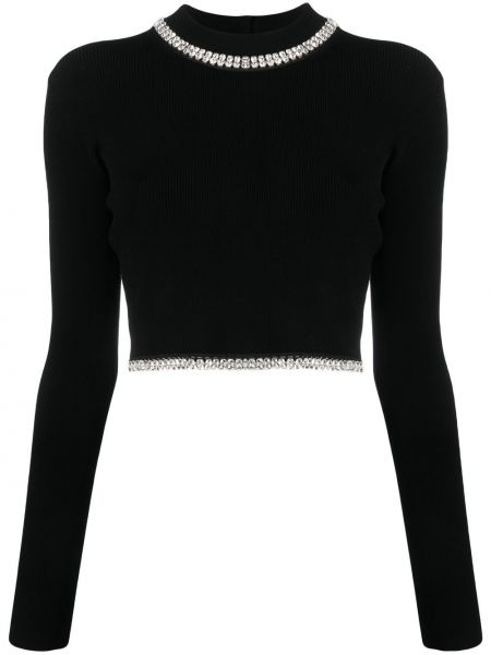 Crop top Paco Rabanne svart