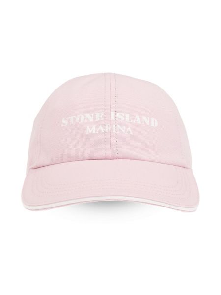 Czapka z daszkiem Stone Island różowa