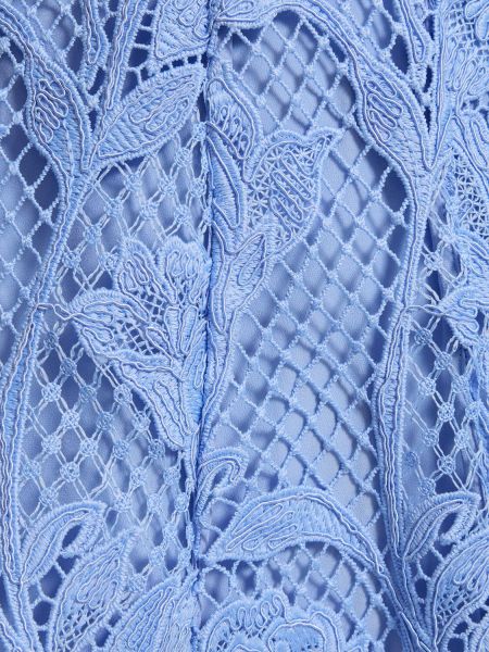 Μίντι φόρεμα με δαντέλα Self-portrait μπλε