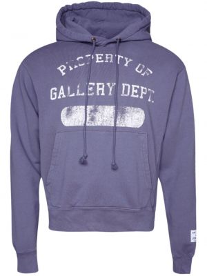 Raštuotas medvilninis džemperis su gobtuvu Gallery Dept.