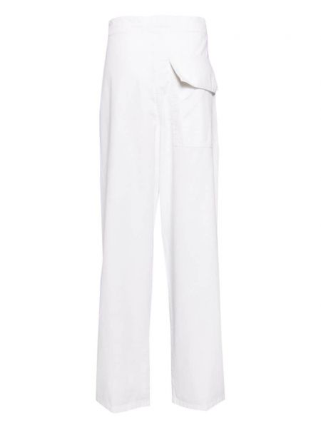 Bavlněné kalhoty Victoria Beckham bílé