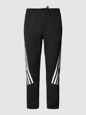Spodnie sportowe w paski Adidas Sportswear czarne