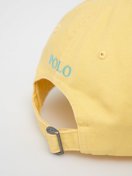 Czapka z daszkiem bawełniana Polo Ralph Lauren żółta