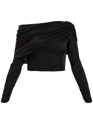 Drapírozott jersey felső Hervé Léger fekete