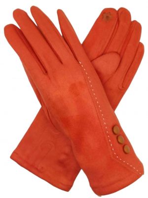 Перчатки на пуговицах Ll Accessories оранжевые