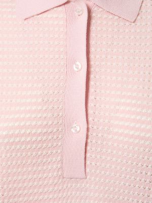 Pruhovaná viskózová košeľa Remain ružová