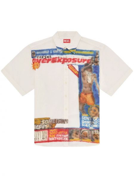 Krekls ar apdruku Diesel balts