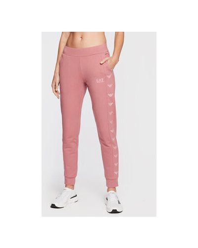 Pantaloni sport Ea7 Emporio Armani roz