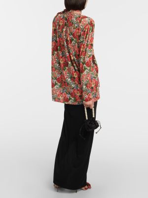 Bluza s cvetličnim vzorcem Magda Butrym rdeča