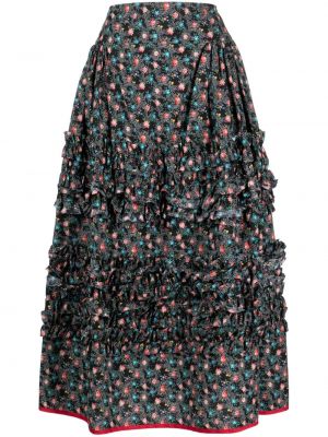 Φλοράλ midi φούστα με σχέδιο Molly Goddard