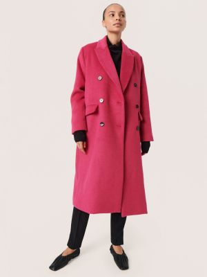 Двубортное пальто Soaked In Luxury розовое
