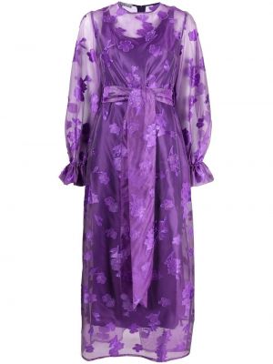 Vestito lungo a fiori Baruni viola