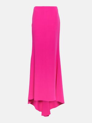 Μεταξωτή maxi φούστα με ψηλή μέση Valentino ροζ