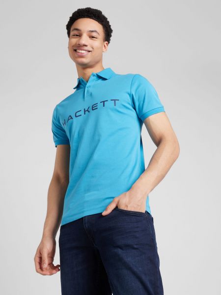 Поло тениска Hackett London синьо